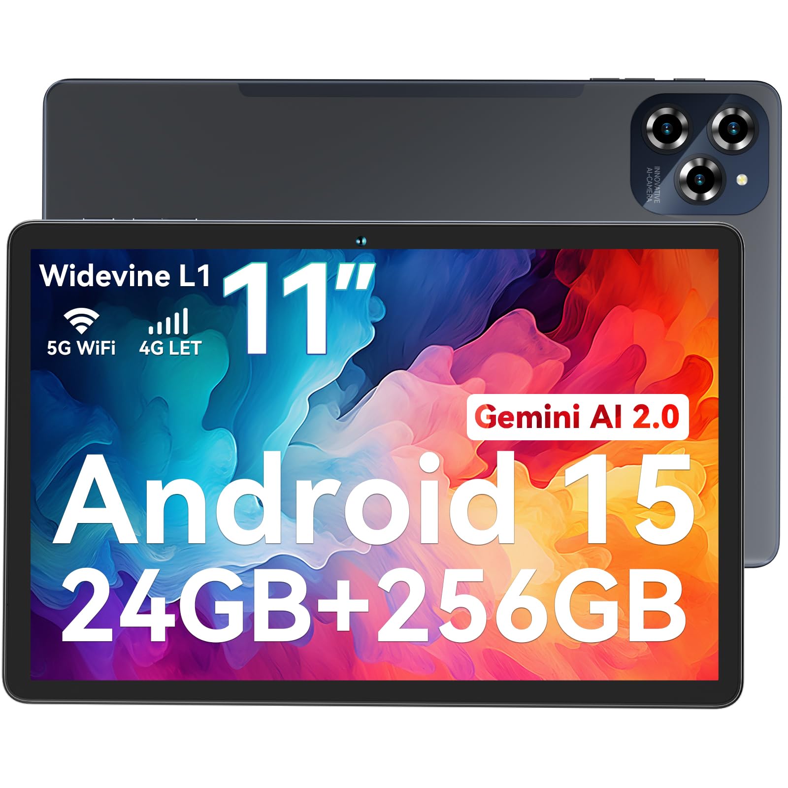 【Android 15 AI タブレット 】Tabwee W90 11インチ TABWEE W90 Tablette Tactile 11 Pouces - 24 Go+256 Go(2To TF), Octo